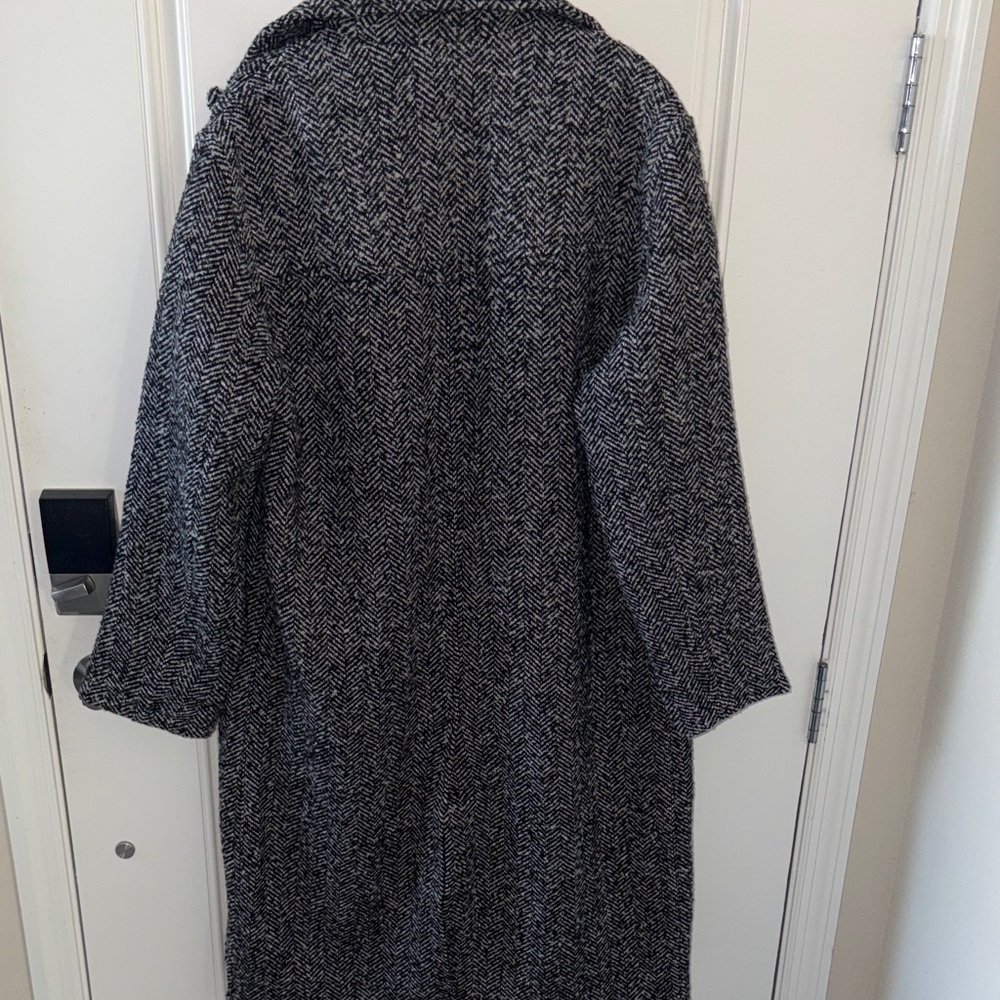 Levi's Black & Gray Herringbone Wool blend Coat - Picture 10 of 12